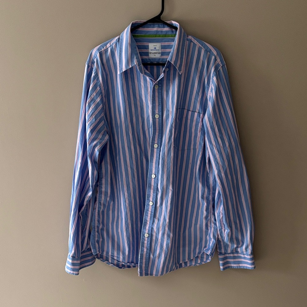 Brody Blue and Pink Striped Men's Shirt